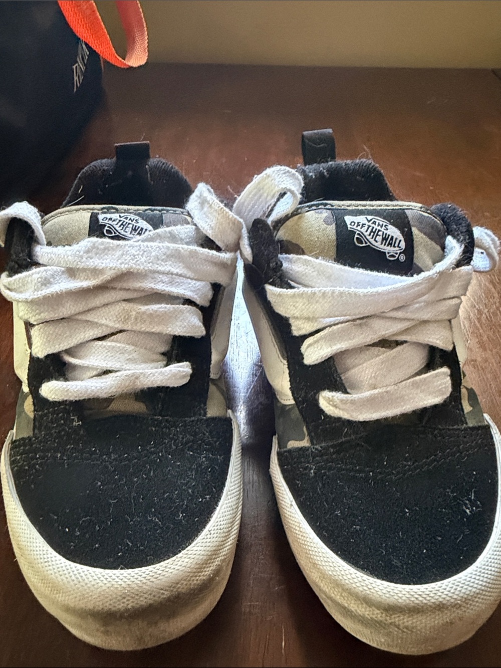 Vans Kids Black, White & Gray Camo Skate Sneakers